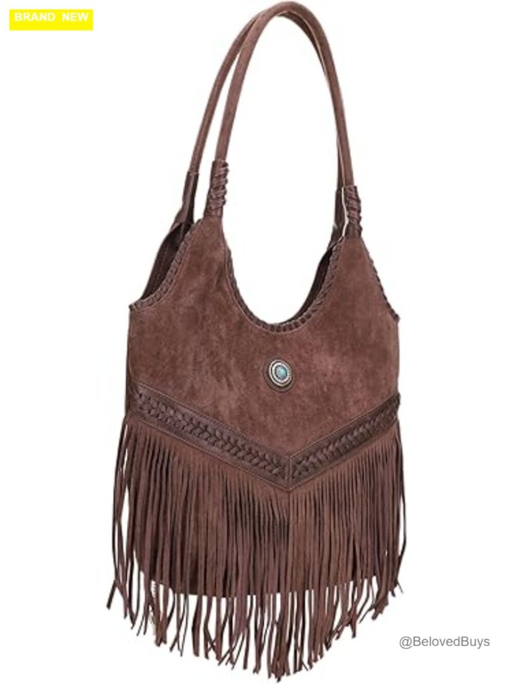 Suede Fringe Tote Bag with CCW Pocket